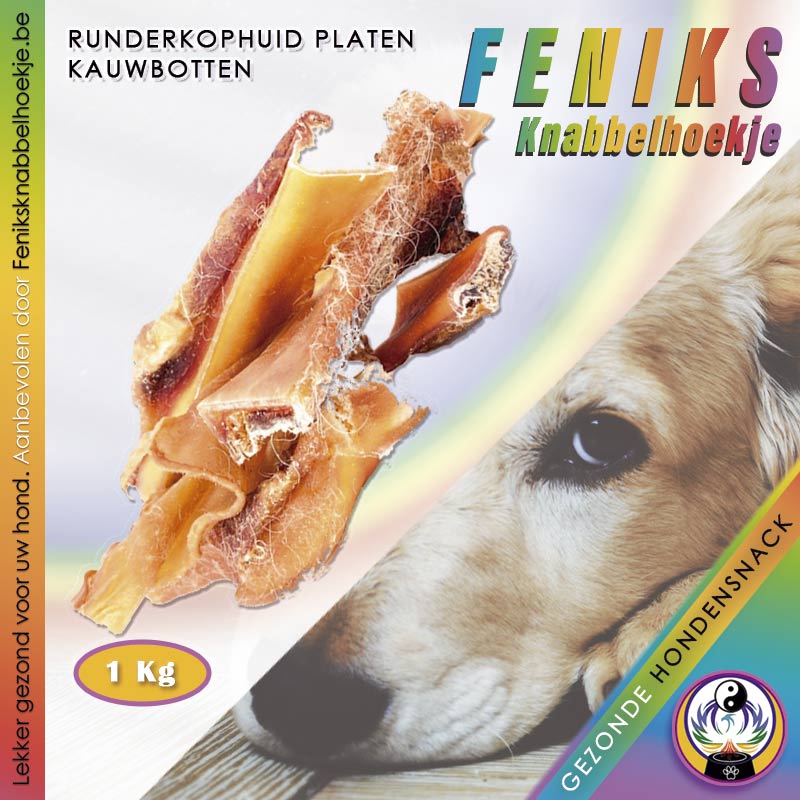 Runderkophuid-platen-1-kg-natuurlijke-kauwbotten-voor-honden-gezonde-hondensnacks