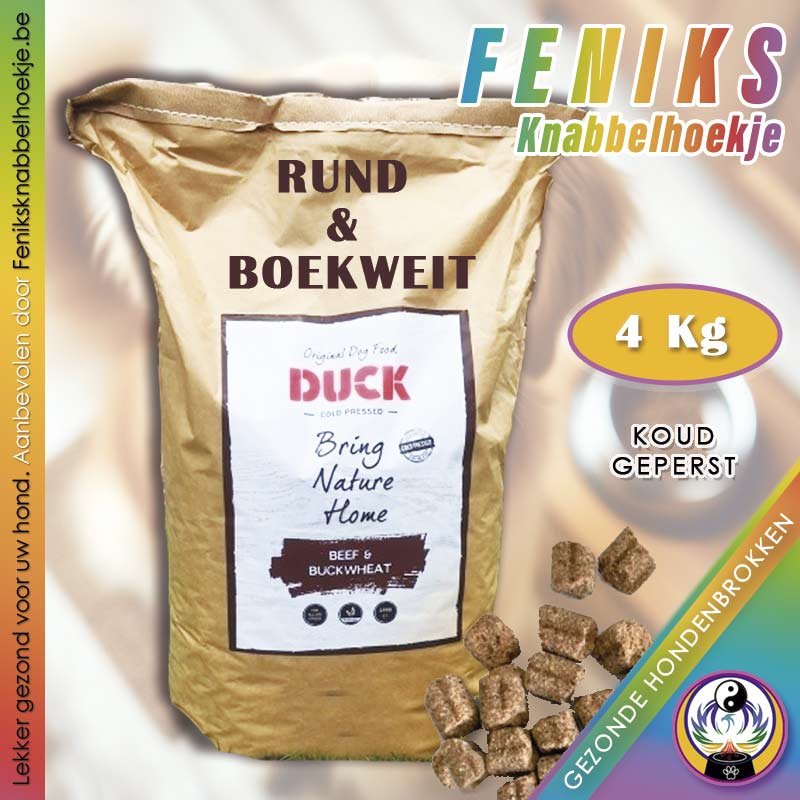 Koud-geperste-hondenbrokken-4-kg-droogvoer-vers-rundvlees-en-boekweit