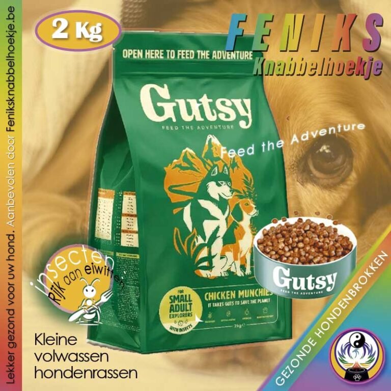 #0175-Chicken-Munchies---Kleine-volwassen-honden-(-2-kg-)---Gutsy---Gezonde-Hondenbrokken---Online---Hondenwinkel-hypoallergeen-droogvoer-met-insecten