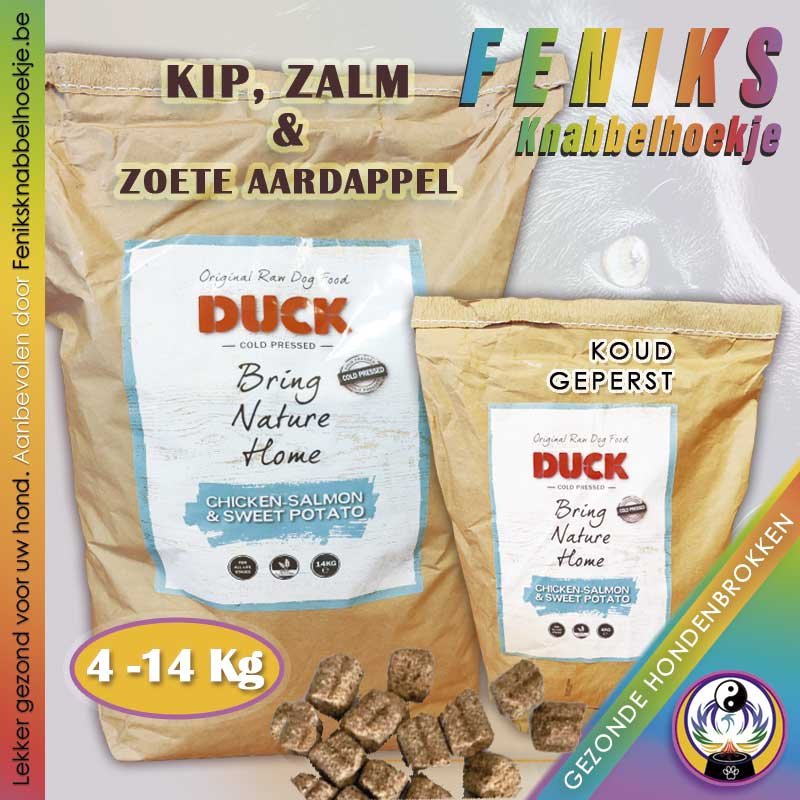 Kip-Zalm-Zoete-Aardappel (4 -14 kg) Duck food-Gezonde hondenbrokken met glucosamine en chondroitine droogvoer-