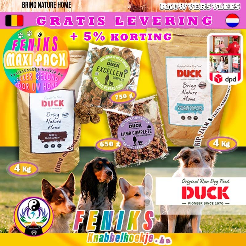 Duck hondenvoer - gezonde droogvoeding met extra veel vlees voor uw hond - Duck verkooppunt