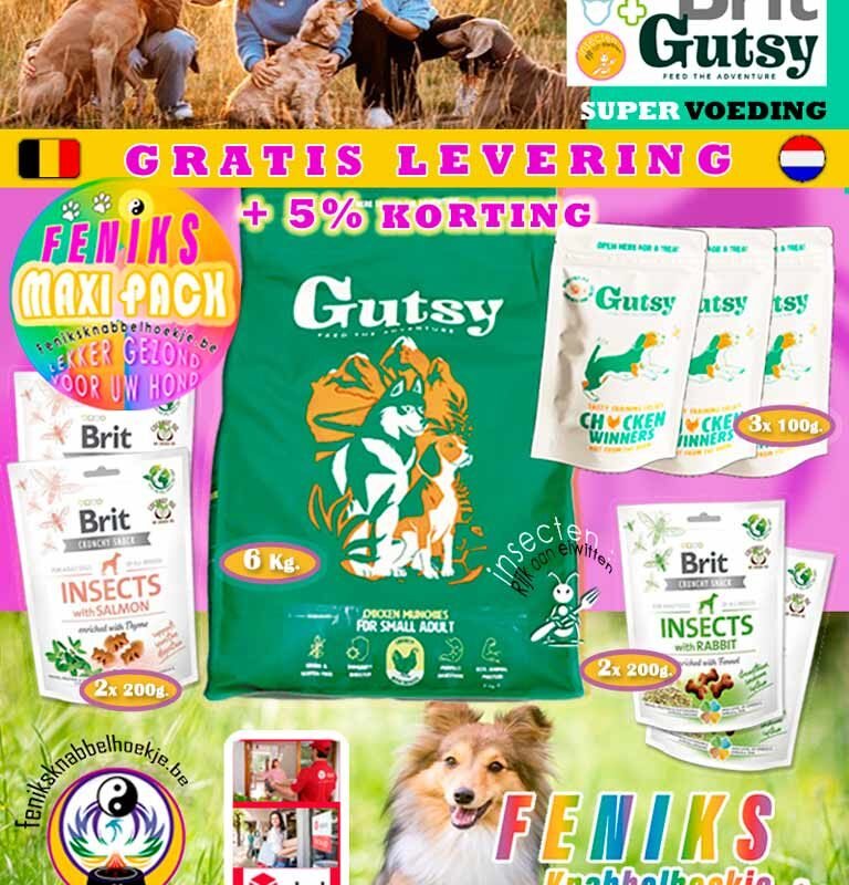 Feniks Maxi Pack - Super voeding voor honden - superfoods - insecteneiwitten - Gutsy - Brit - Bestel Online -Gratis verzending