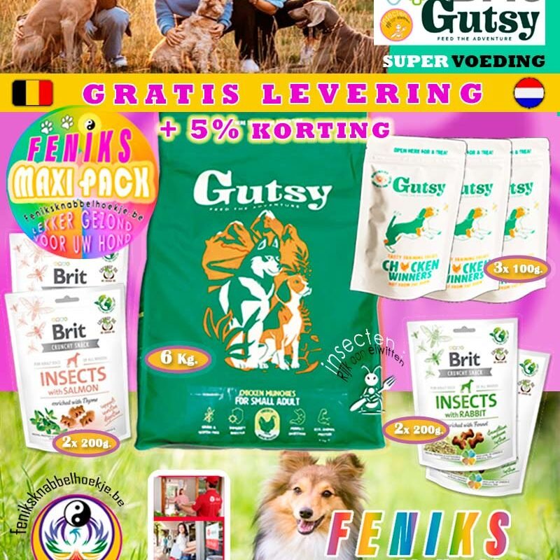 Feniks Maxi Pack - Super voeding voor honden - superfoods - insecteneiwitten - Gutsy - Brit - Bestel Online -Gratis verzending